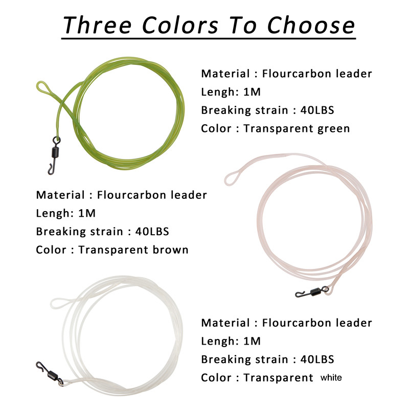 Línea líder de pesca de carpa, - Fluorocarbon Line reseña y precio