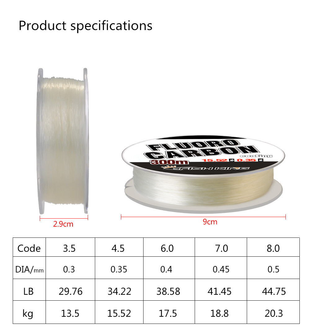 Línea de Pesca de Fluorocarbon - Fluorocarbon Line reseña y precio